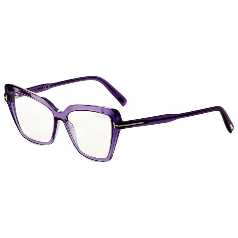 代购Tom Ford汤姆福特女士眼镜框紫色醋酸纤维猫眼框透明镜片