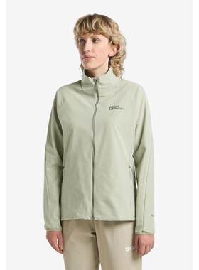 海外代购Jack wolfskin/狼爪女士冲锋衣防风防泼水单层立领徒步