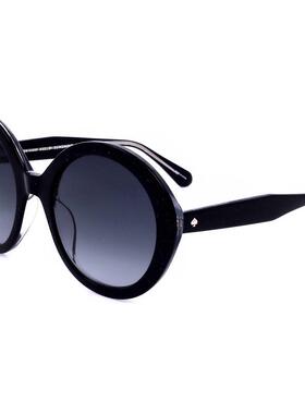 代购kate spade女士太阳镜防紫外线遮光抗强光清晰视野圆形黑色