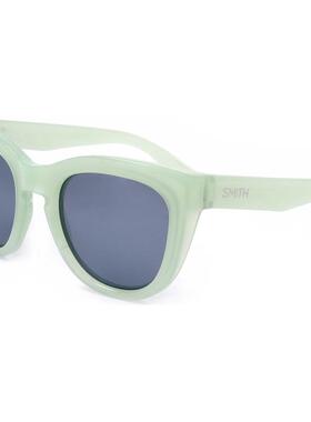 代购Smith女士太阳镜防紫外线偏光镜面镀膜高清视野绿色圆形框