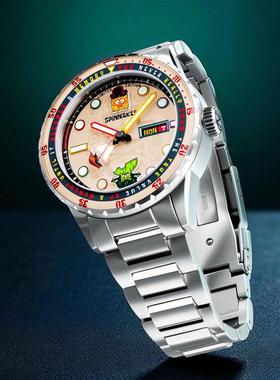 代购Spinnaker海绵宝宝25周年寻找方裤子联名限量款自动手表男表