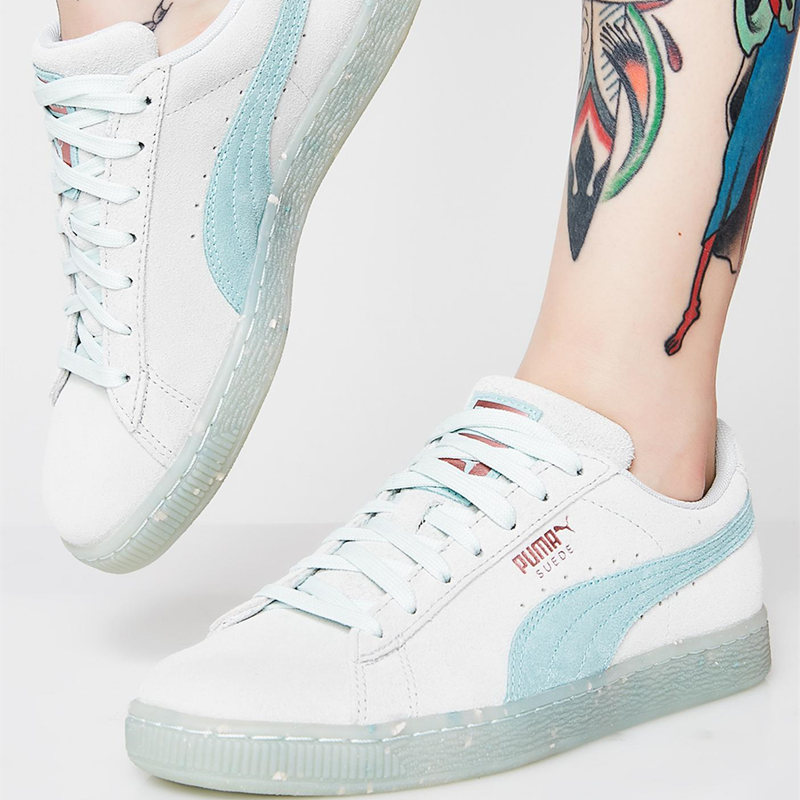 美國代購Puma Suede Classic Gltz彪馬女鞋水晶果凍底休閑低幫鞋