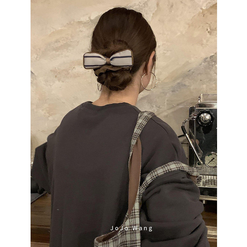 盐感~高级条纹蝴蝶结兔耳朵发圈女高弹扎头发双层发饰头绳韩国,饰品/流行首饰/时尚饰品新,发饰,淘宝优惠券,粉丝福利购,淘宝优惠卷