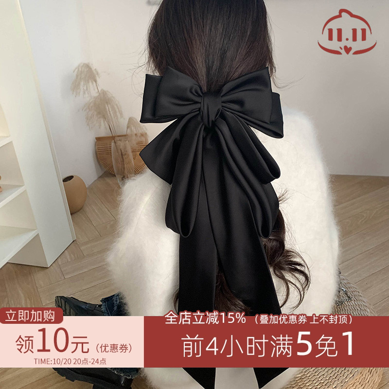 大蝴蝶结发夹女刘海夹后脑勺头饰