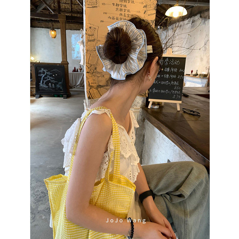 好miu的条纹~高级感大肠发圈女