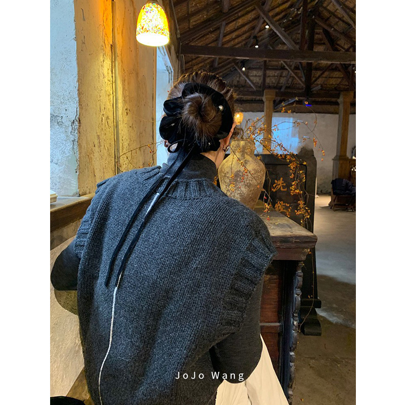 JOJOWANG丝绒芭蕾风蝴蝶结发圈