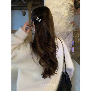 欧尼的蝴蝶结韩国简约发夹侧边刘海夹碎发半扎夹子后脑勺2025新款