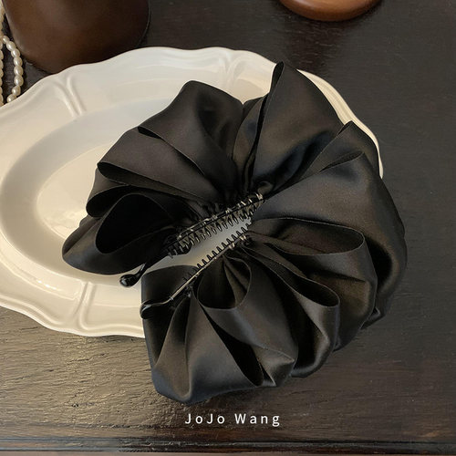 高级的缎面香蕉夹~抓夹简约发夹