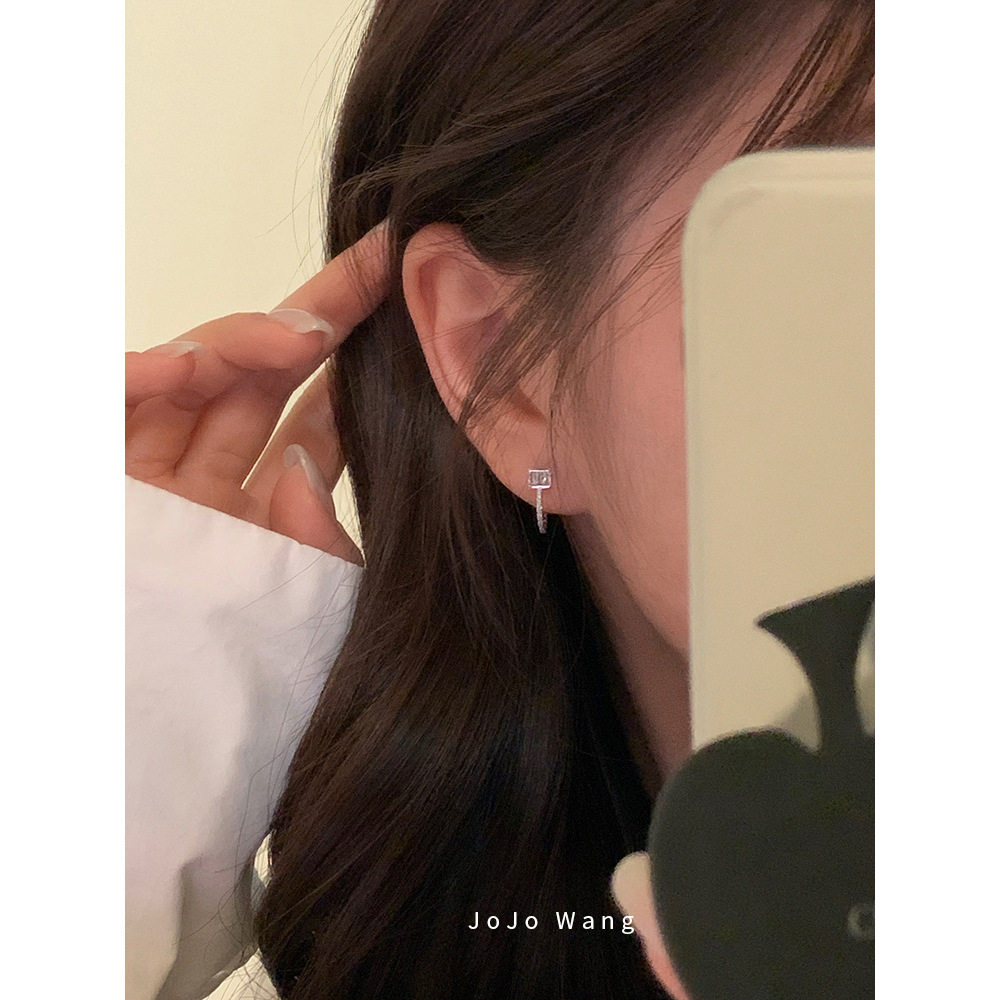 精致的日常~通勤好物闪钻925银针防过敏小众百搭耳钉耳饰品耳环