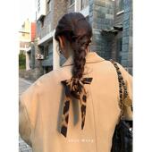 豹纹飘带好美 蝴蝶结肠圈发圈头饰高弹扎发发饰花边头绳韩国头花