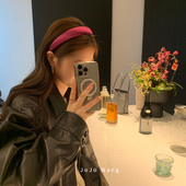 欧尼 纯色宽发卡女外出洗脸简约韩国头箍发饰头饰 穿搭发箍呀