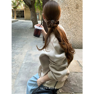 金棕大小姐~缎面闪钻气质发圈女扎头发饰高级感洋气韩国时尚头绳