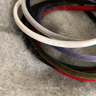 精致日常丝绒细发箍 叠带发箍女外出简约发卡韩国头箍发饰头饰