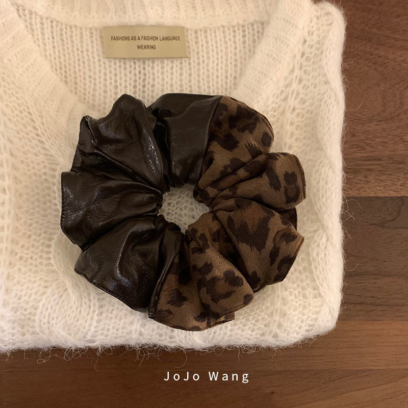 棕咖日常！洋气拼皮发圈女肠圈