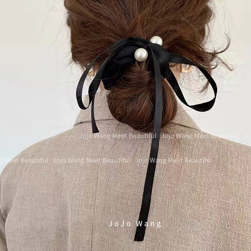 欧尼的珍珠发圈~蝴蝶结头