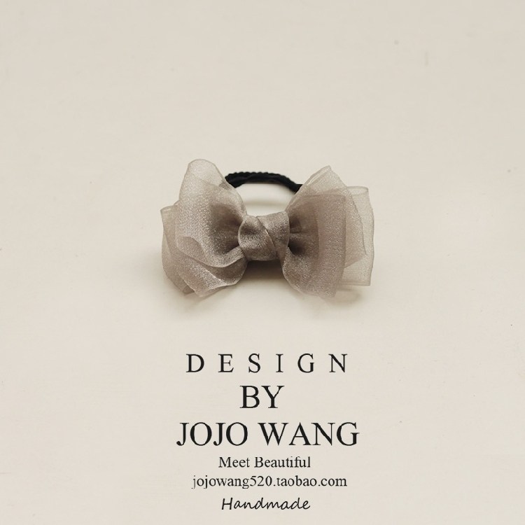闪耀唯美蝴蝶结鸭嘴夹皮筋发饰