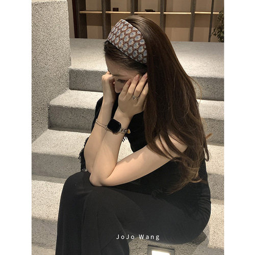 好有味道~复古宽发箍发卡女