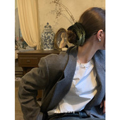 法式 好气质 油画绿 丝绒大肠圈发圈头饰发饰发圈头绳韩国头花