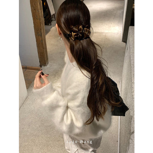 虽迟但到~可爱卷卷马尾夹竖夹