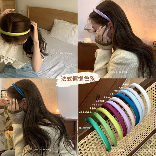 hey~是窄版发箍丝绸缎面女外出