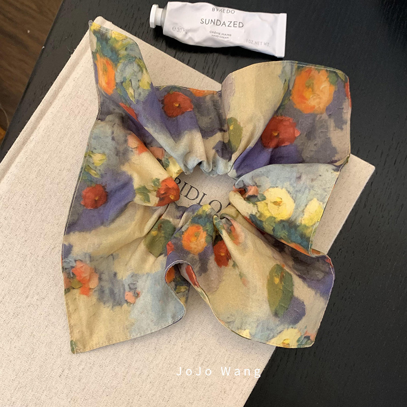 hey~繁花系气质大肠发圈女扎头发发绳发饰高级感洋气韩国时尚头绳