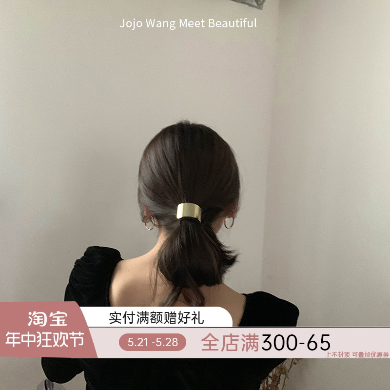 ins提升金属少女风皮筋发圈新款