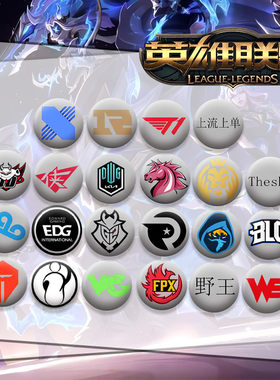 英雄LOL联盟周边SKT IG RNG FPX LDG TES战队野王Theshy胸针徽章