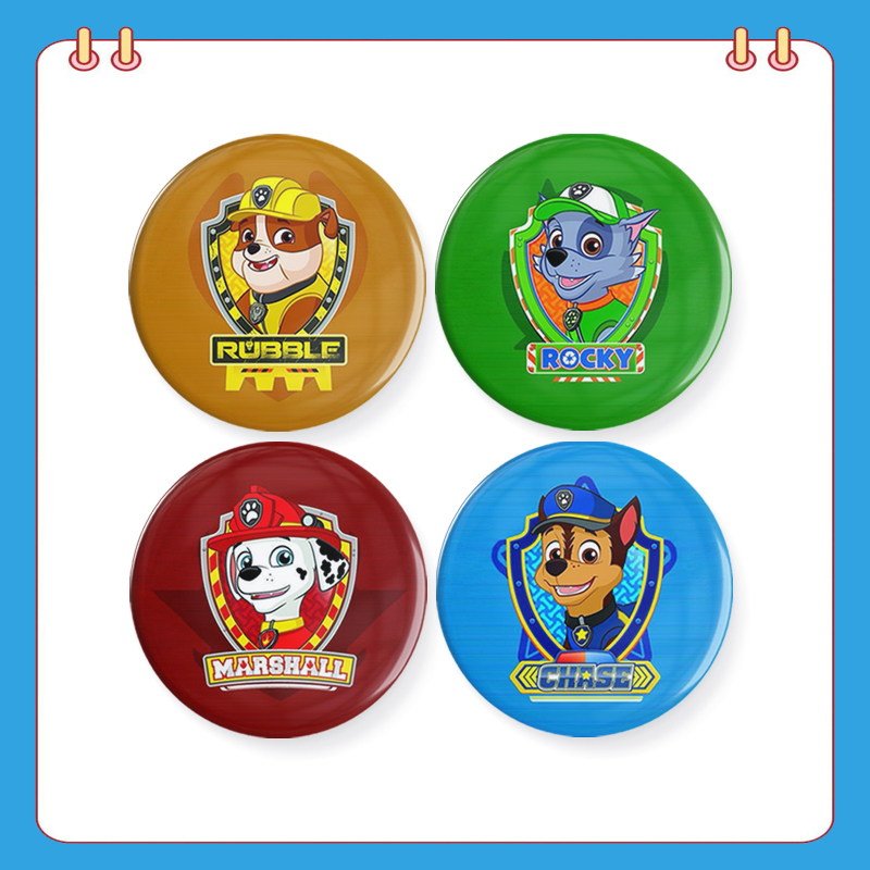 汪汪队立大功周边吧唧徽章马口铁胸针挂件谷子