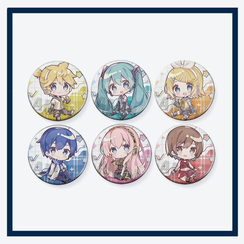 初音未来动漫Q版MIKU周边吧唧挂件徽章胸章镭射碎玻璃镜音铃KAITO