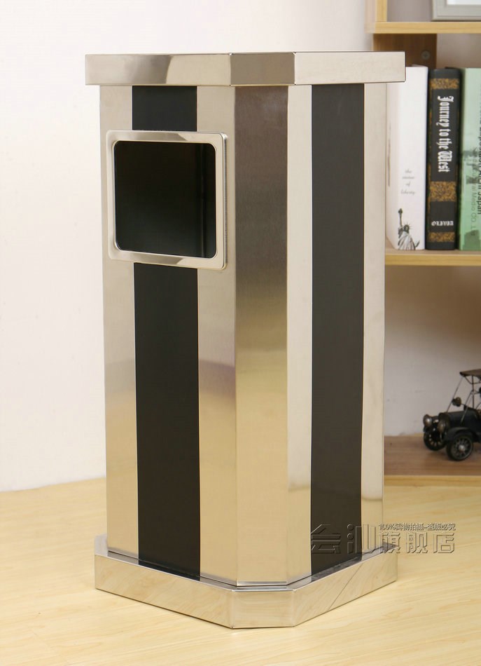 酒店宾馆立式不锈钢方形垃圾桶欧式大堂KTV银行会所烟灰缸