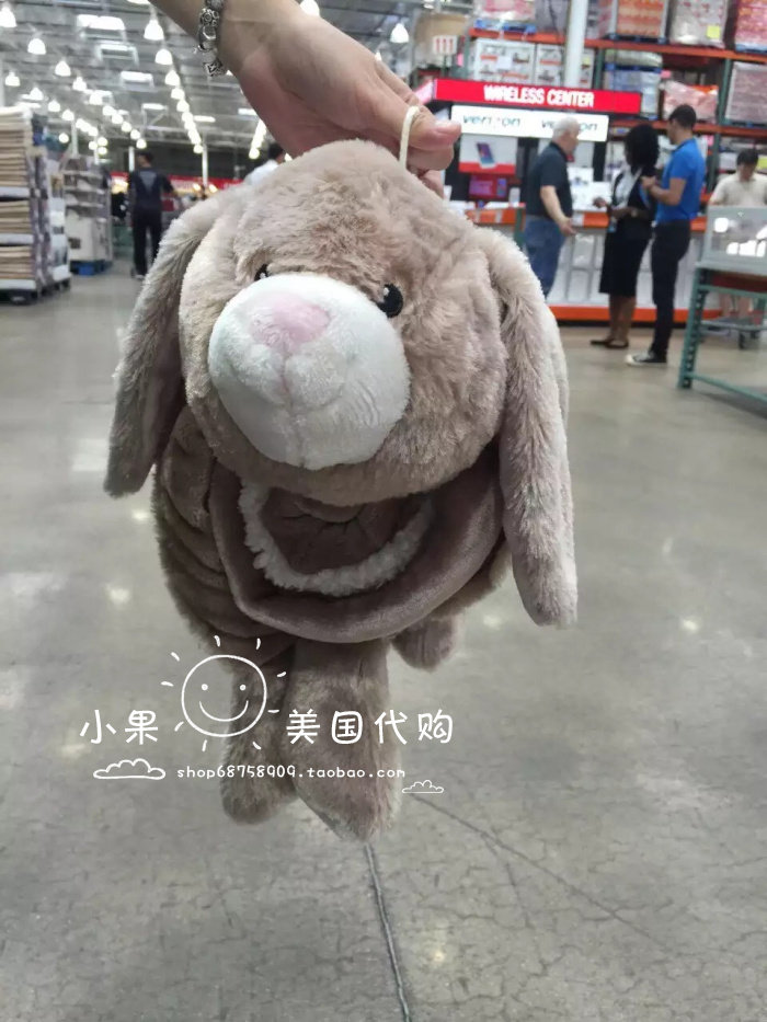 现货美国直购little miracle珊瑚绒保暖卡通动物空调毛毯子枕头