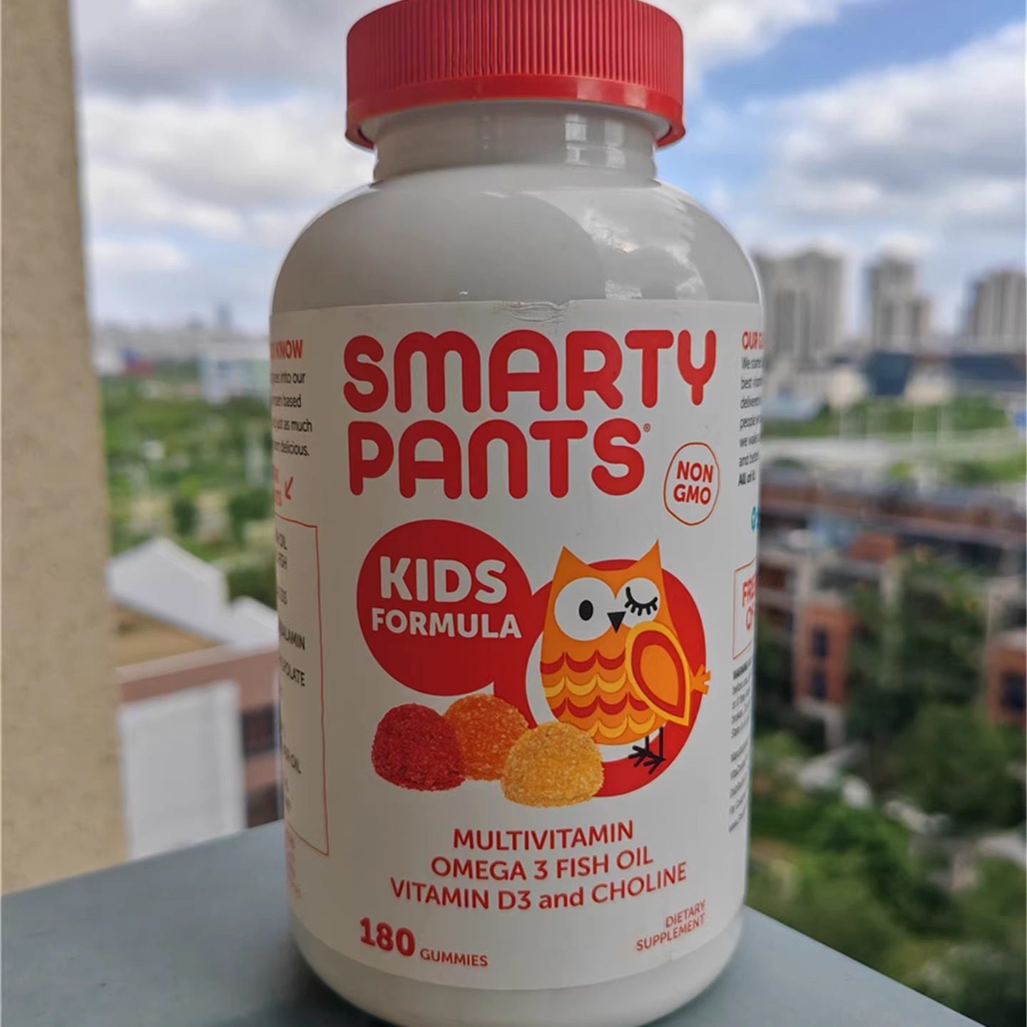现货美国直购SmartyPants猫头鹰儿童复合多重维生素鱼油软糖180粒