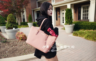 上海现货美国直购Michael Kors MK真皮女包拉链单肩购物包托特包