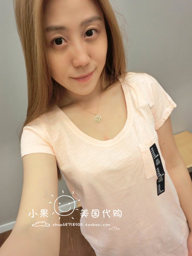 女士百搭纯色圆领全棉T恤打底衫