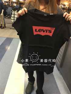 现货美国直购Levi's李维斯短袖T恤经典女款纯棉修身版印花logo