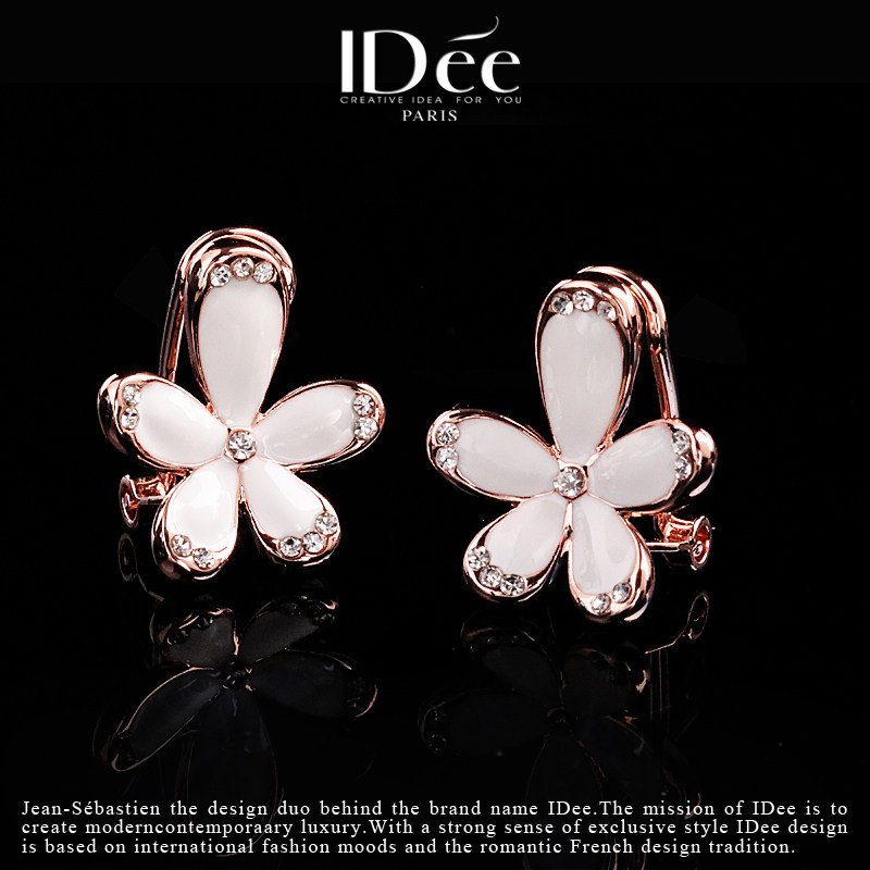 法国IDee花朵耳钉女气质时尚个性潮牌高级感轻小众奢2022年新款