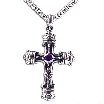 法国idee十字架吊坠银色潮牌项链