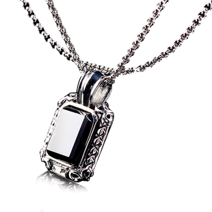 法国IDee项链男潮牌 个性吊坠欧美嘻哈潮流银色百搭时尚饰品
