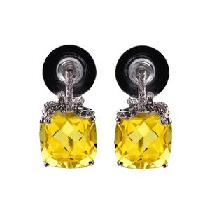 法国IDee耳钉女百搭潮流耳坠气质小众设计春夏耳饰品黄水晶配饰品