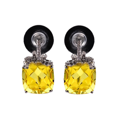 法国IDee耳钉女百搭潮流耳坠气质小众设计春夏耳饰品黄水晶配饰品