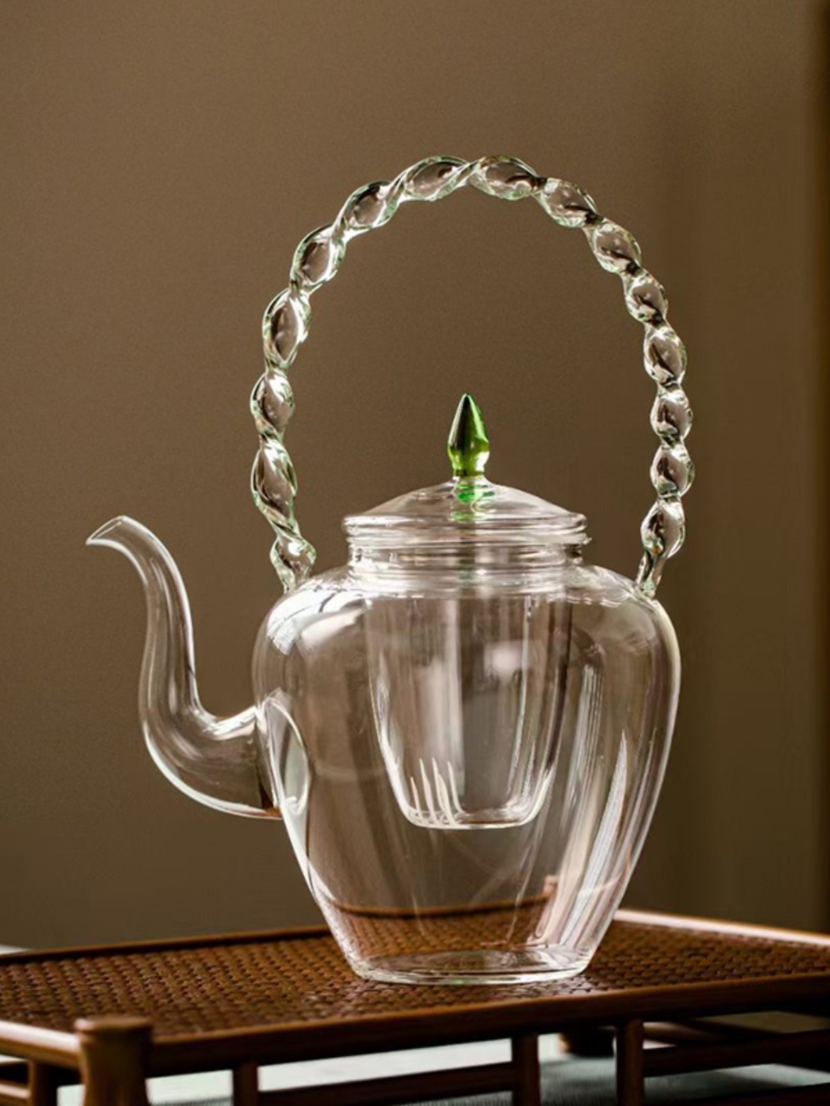 天久璃匠冰晶壶玻璃提梁壶花茶水壶煮茶壶办公室水壶茶水分璃茶壶