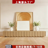 奶油烤漆实木电视柜法式 客厅视听柜现代简约地柜茶几组合家具整装