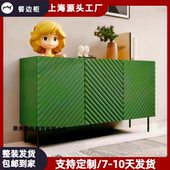 意式 极简烤漆餐边柜轻奢实木入户玄关柜现代卧室储物柜别墅收纳柜