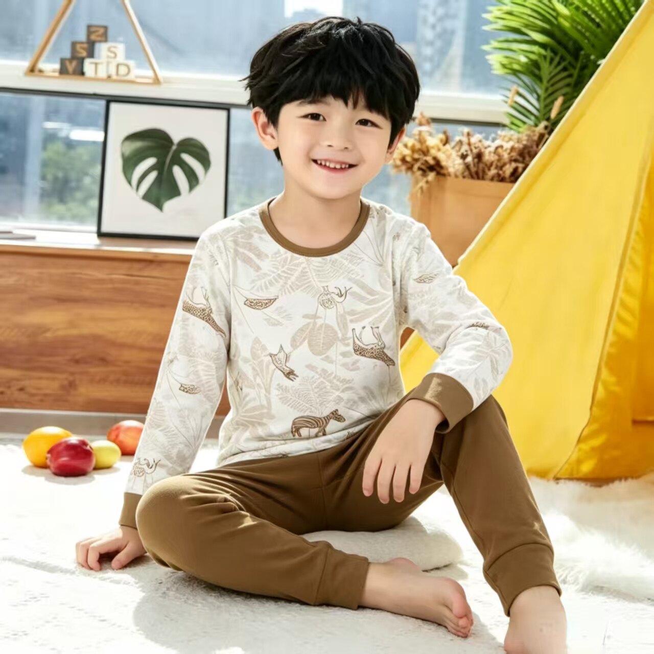 抗菌全棉家居服保暖秋冬远红外