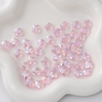 ❥Хит продаж, 22 # маленьких цветка | Цветные бусины со стеклянным напылением 10мм, диаметр около 1мм, розовые, около 10 шт./упак.