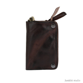 美式 复古头层牛皮钥匙包 男士 xmyb 真皮零钱包 水洗做旧小包包