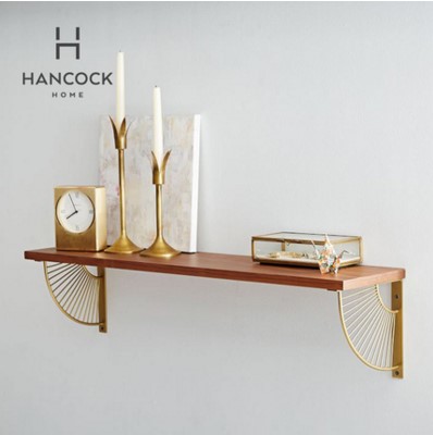 墙上铁艺置物架隔板墙上壁挂现代简约一字实木隔板墙卧室客厅层架