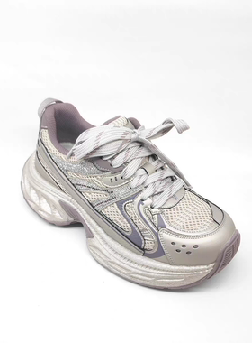 意尔康2025新款百搭女鞋潮流网红轻便厚底增高老爹鞋5682DD26871U