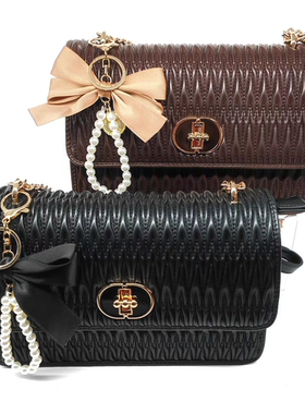 意尔康女包2025新款时尚百搭单肩斜挎包高级感小方包57Y28263