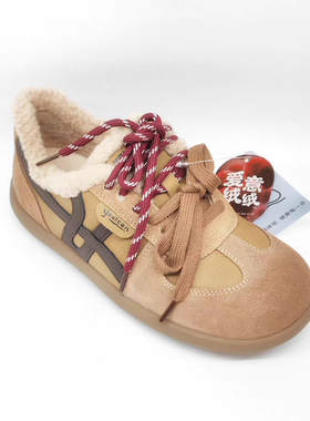 意尔康女靴2025冬季新款加绒女靴时尚百搭平底反绒皮5664AD130308